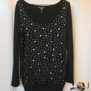 EUC River Island Studded Tunic Sweater